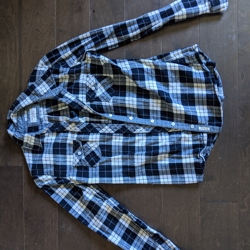 Black and white plaid shirt